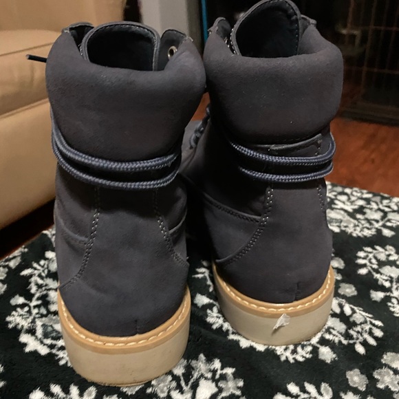 White Mountain Suede Combat Boots - Picture 3 of 5